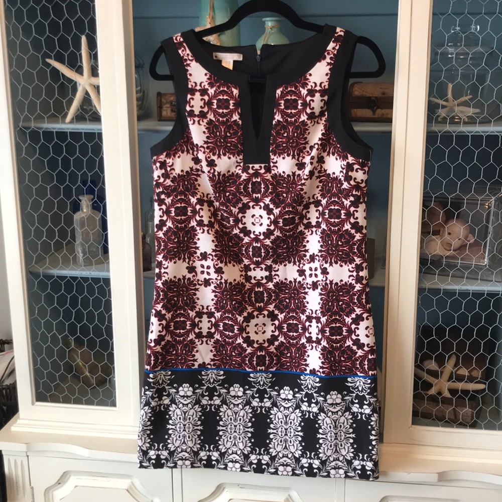 London Times Petites- Women’s Two-tone Sleeveless Knee Length Dress, 10P